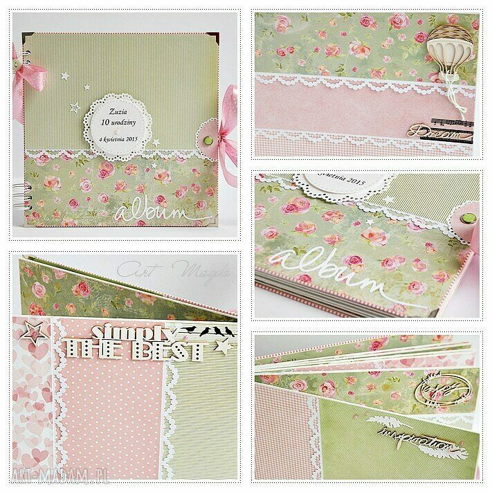Hand Made scrapbooking albumy album dla dziewczynki