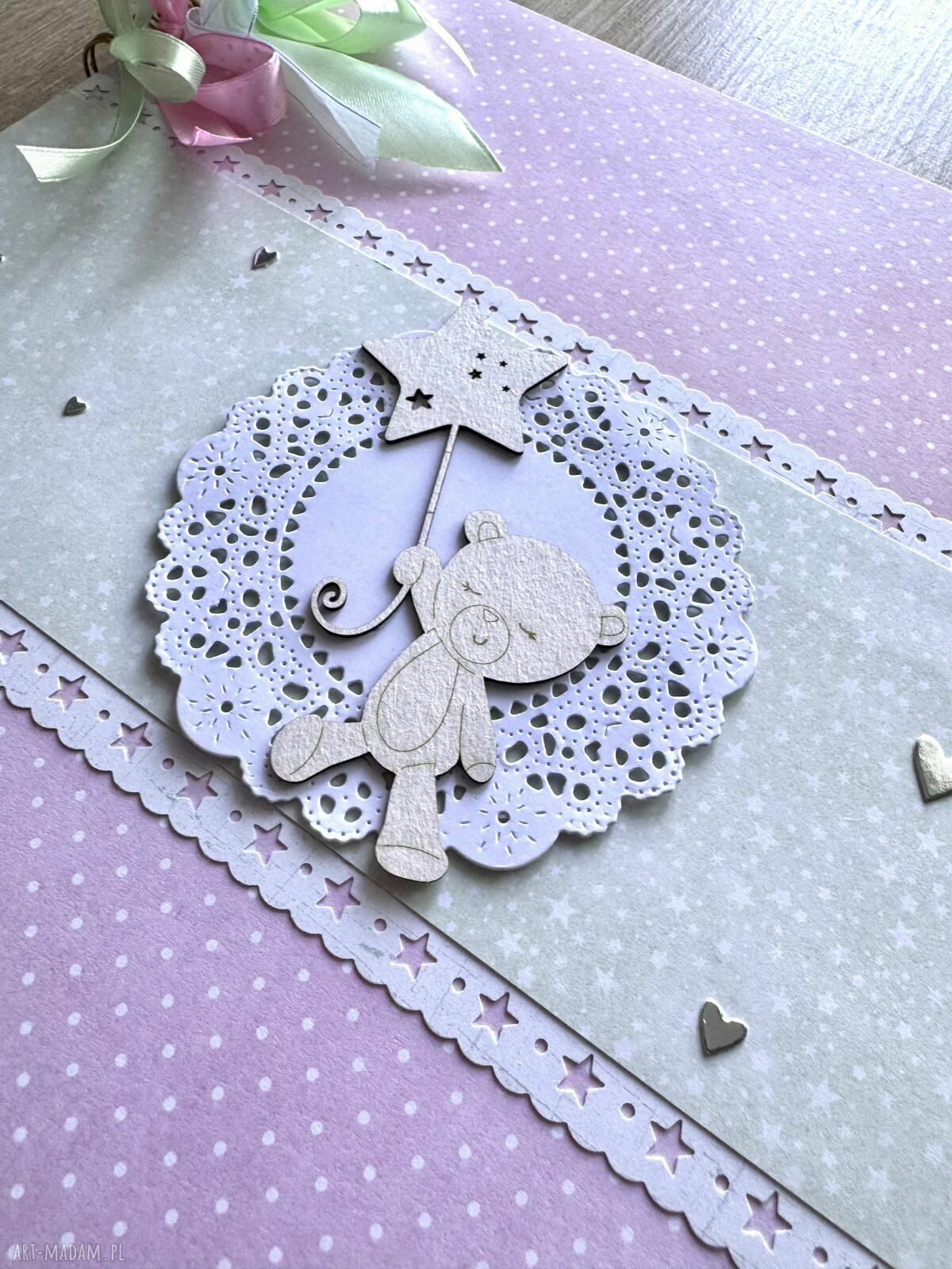 scrapbooking albumy: Album dla dziewczynki prezent chrzest roczek Autorskie