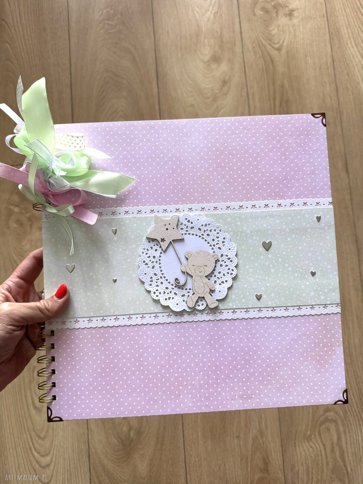 Album dla dziewczynki prezent chrzest roczek urodziny piękny