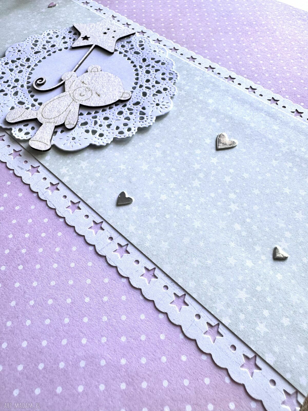 scrapbooking albumy: Album dla dziewczynki prezent chrzest roczek Autorskie