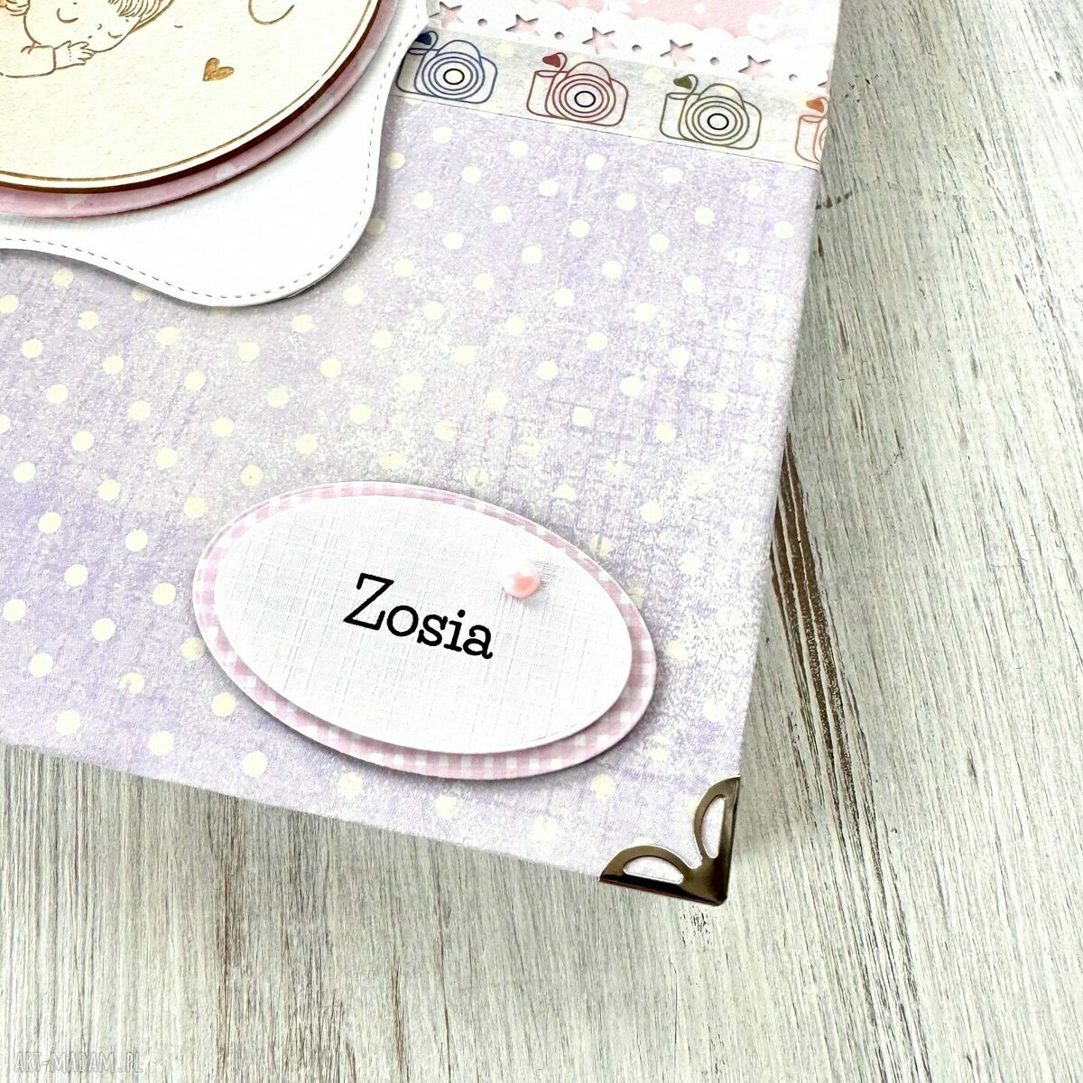 scrapbooking albumy: Album dla dziewczynki ręcznie wykonane