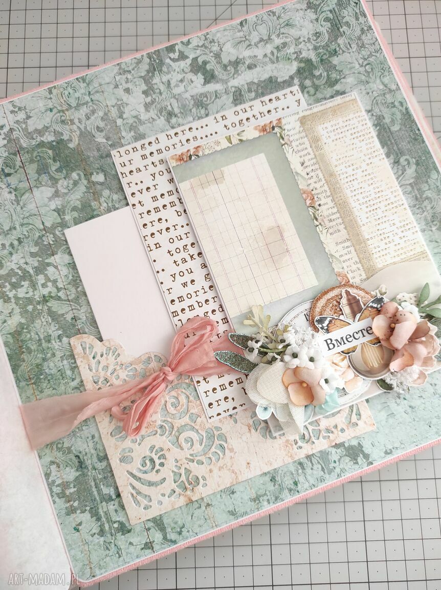 Album do wklejania prezent dla rodziny w stylu scrapbooking art Madam.pl