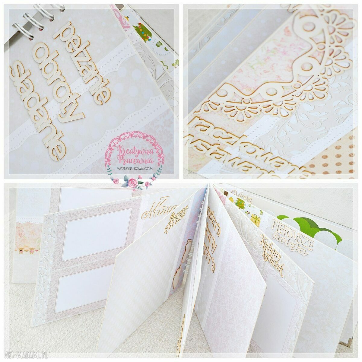scrapbooking albumy album dziecięcy dla dziewczynki