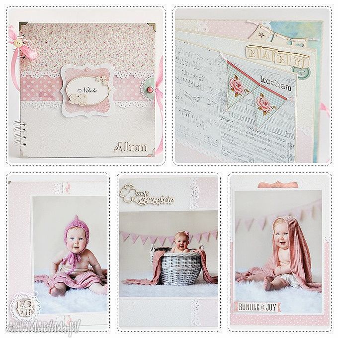 Album Handmade Dla Dziewczynki na Pierwsze Urodziny Frapujące ღ art