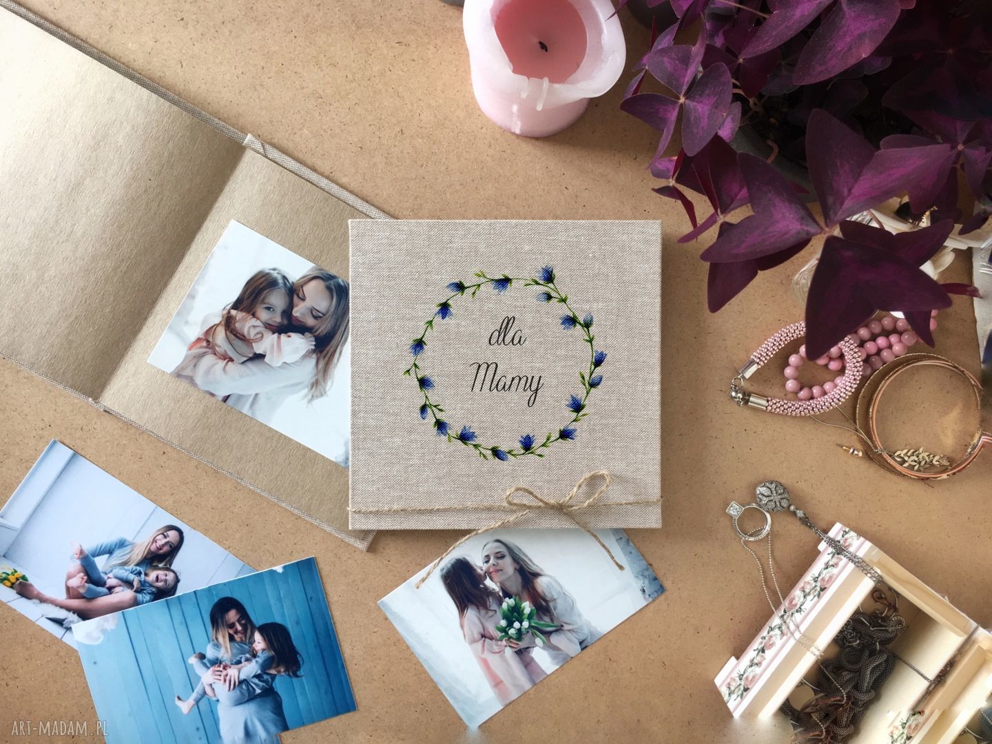 album harmonijka na urodziny dla mamy, upominek prezent, kartka