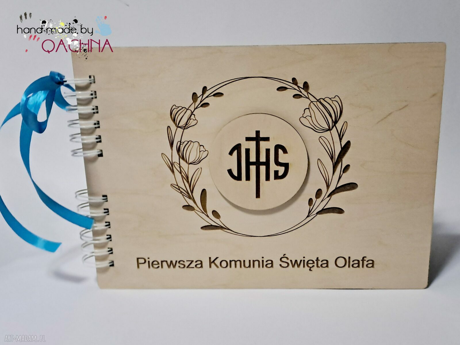 Ręcznie robiony album na I Komunię Świętą A4 - scrapbook z efektami 3D
