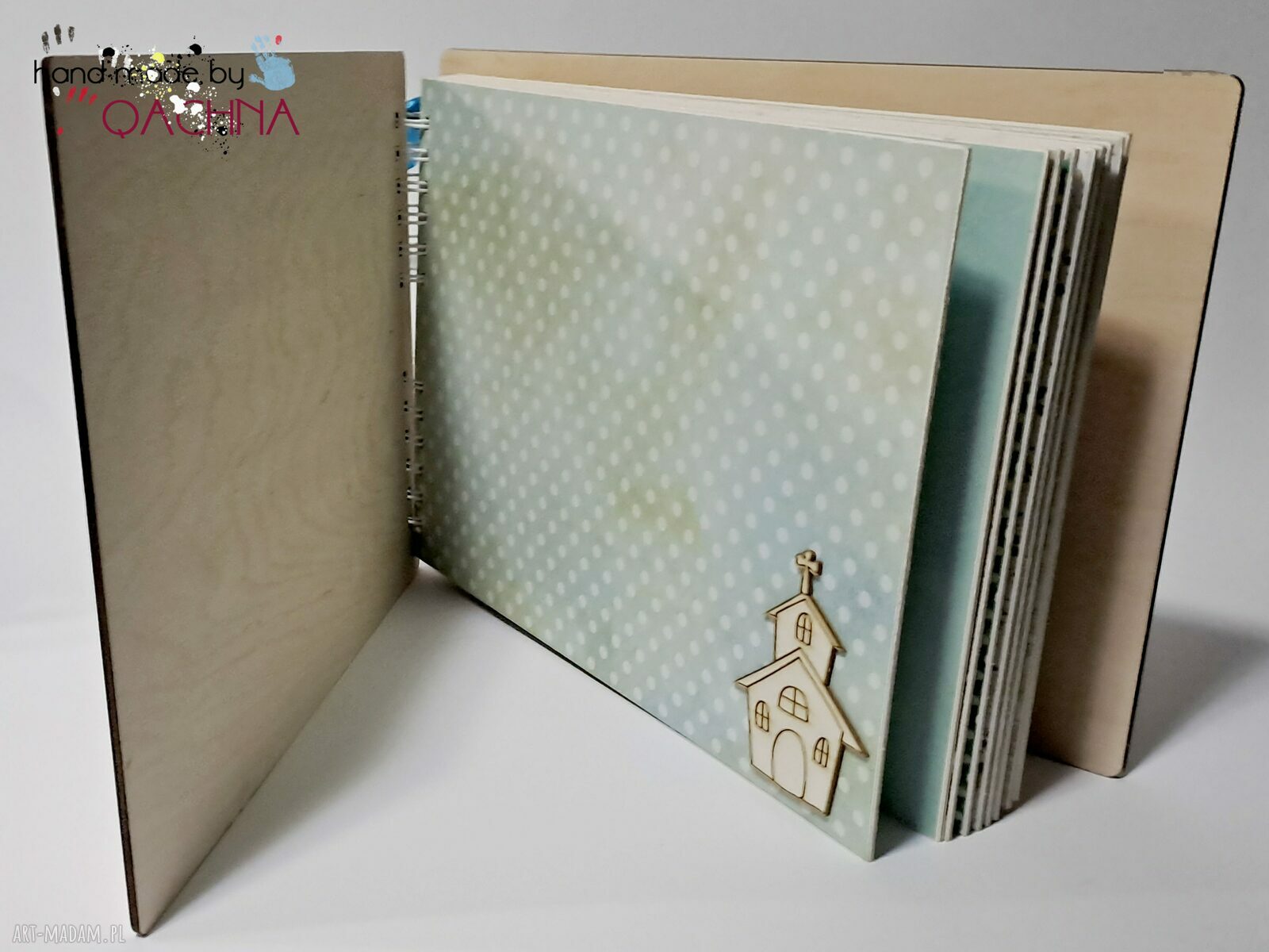 Ręcznie robiony album na I Komunię Świętą A4 - scrapbook z efektami 3D