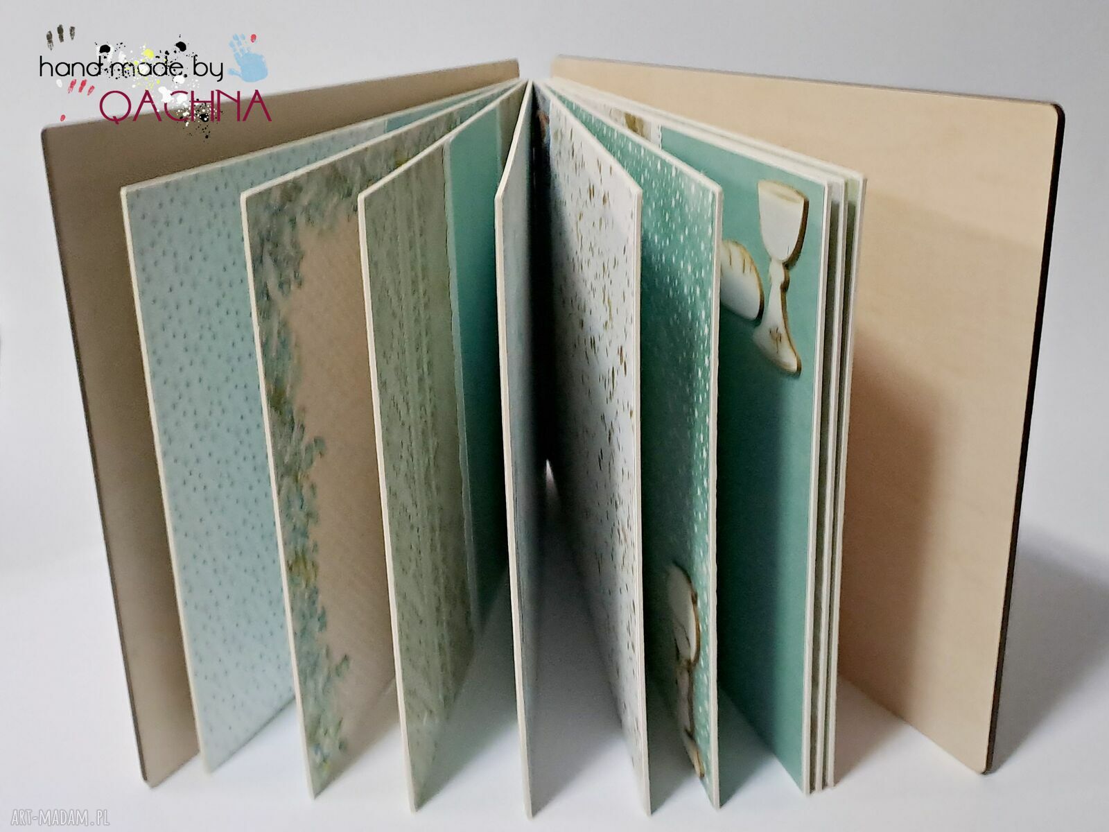 Ręcznie robiony album na I Komunię Świętą A4 - scrapbook z efektami 3D