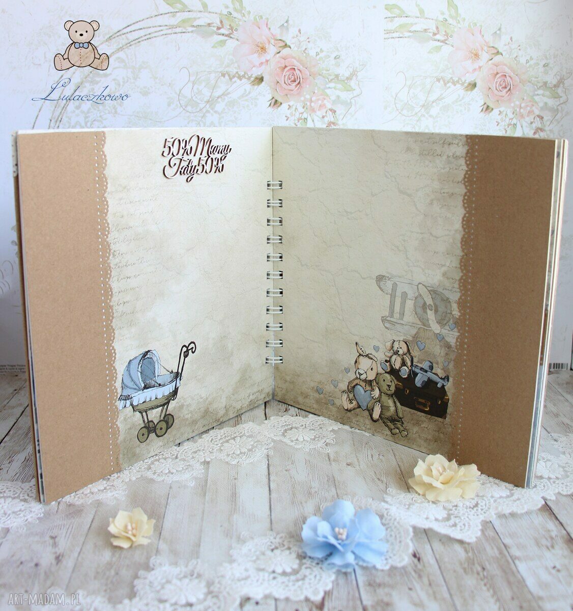 Album na chrzest, roczek "Vintage Baby Boy"