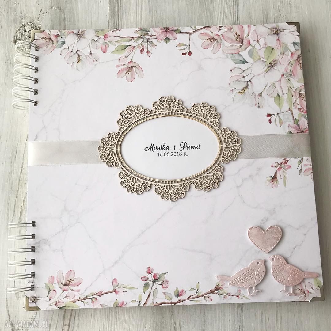 Album ślub księga gości prezent wesele piękny delikatny który