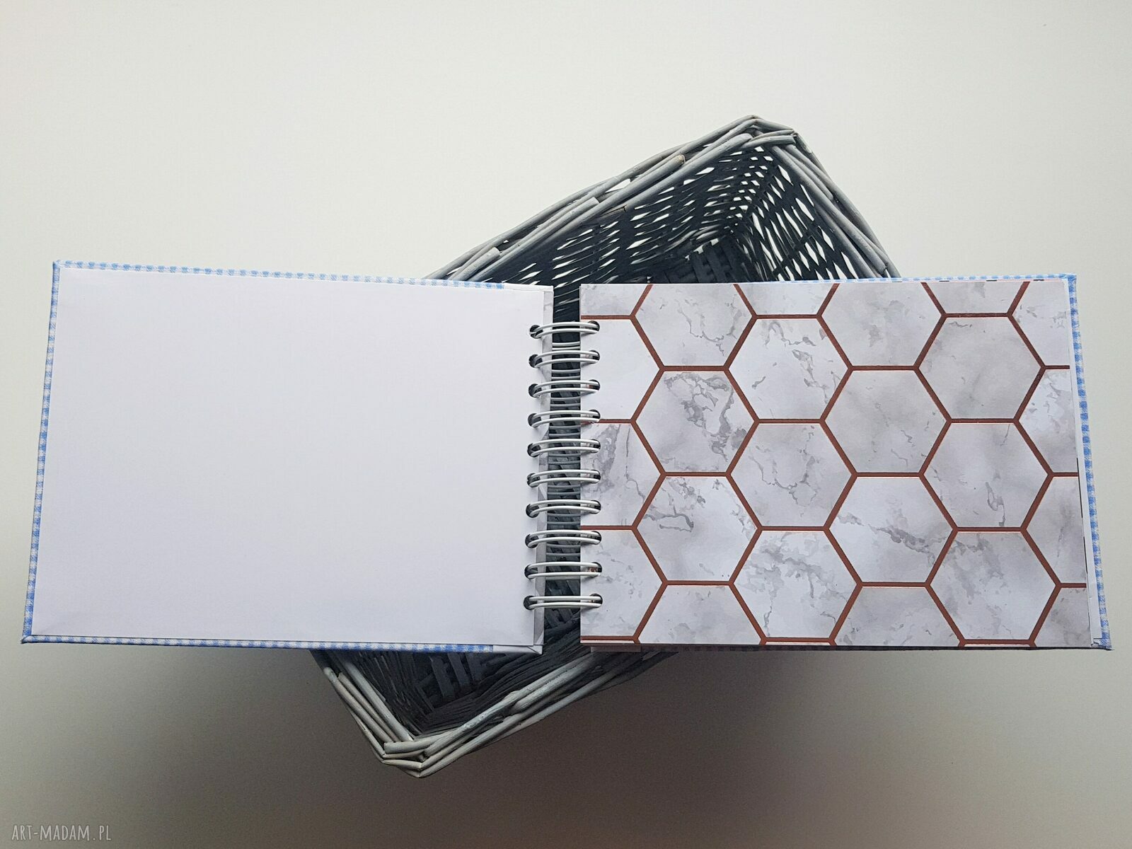 Album na zdjęcia Blue - miękka bawełniana okładka (scrapbooking)