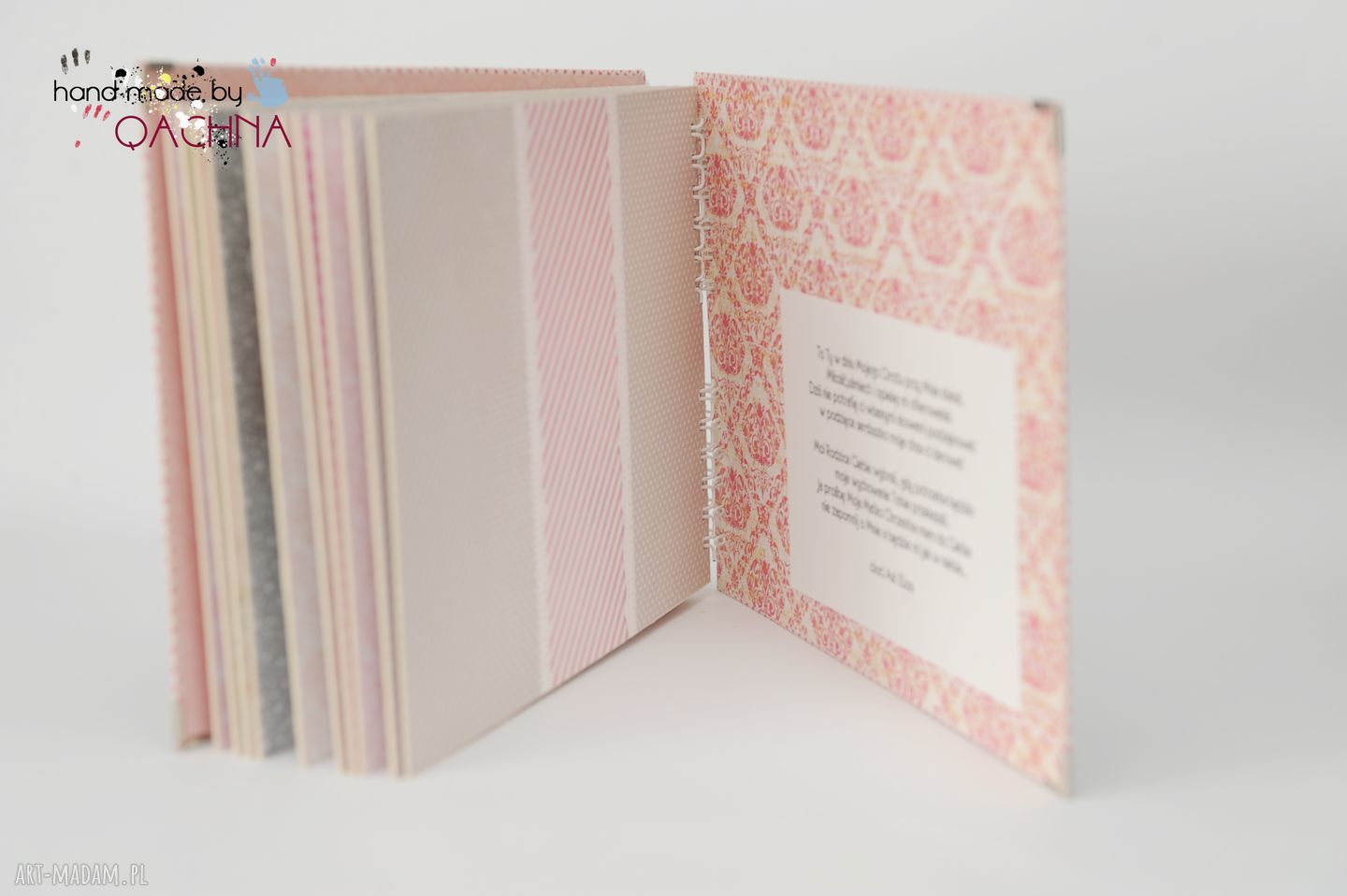 Podziękowania dla rodziców chrzestnych - komplet 2 albumów scrapbooking na chrzest