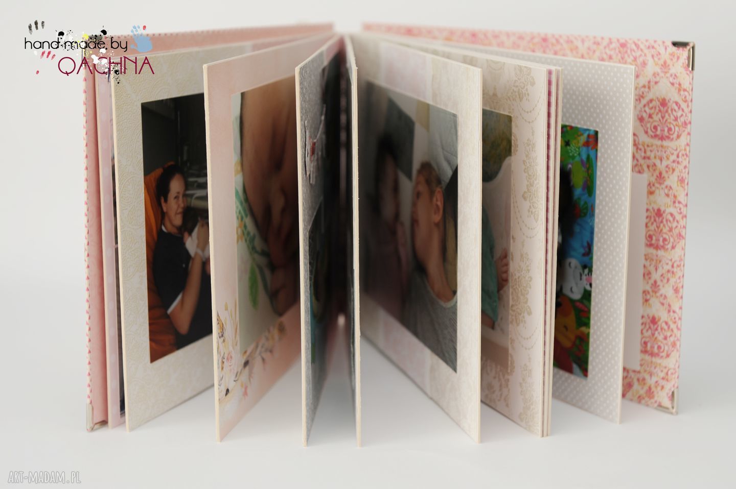 Podziękowania dla rodziców chrzestnych - komplet 2 albumów scrapbooking na chrzest