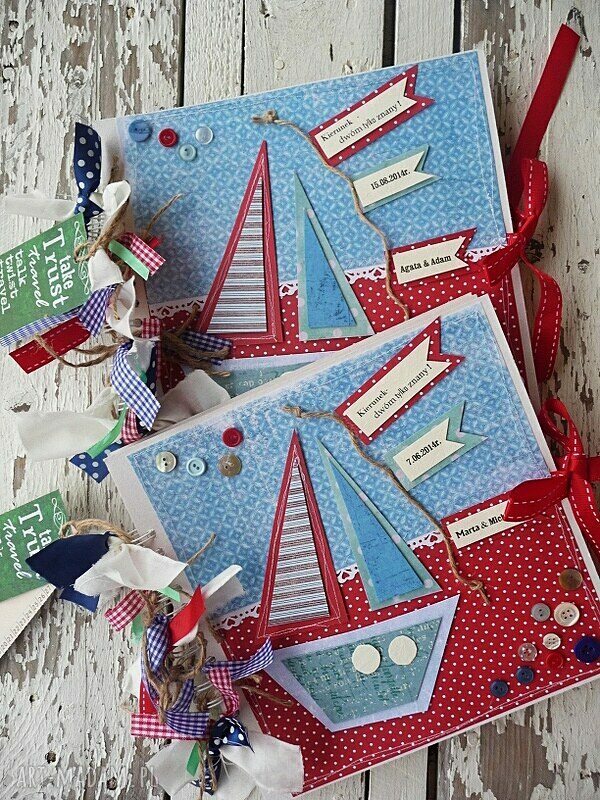 Album scrapbooking Styl Mare (25x25 cm) - pastelowy, ręcznie robiony