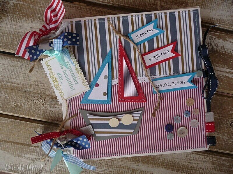 Album scrapbooking Styl Mare (25x25 cm) - pastelowy, ręcznie robiony