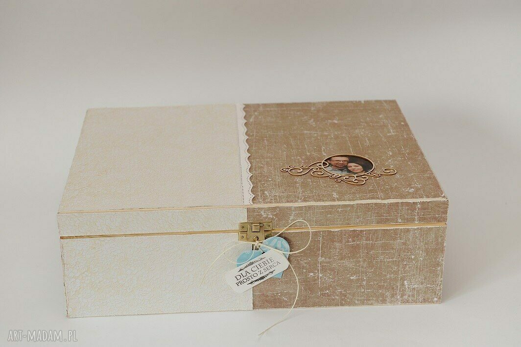 Album w pudełku z budowy domu - scrapbooking handmade