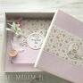 ręcznie wykonane scrapbooking albumy album w pudełku urodziny roczek chrzest