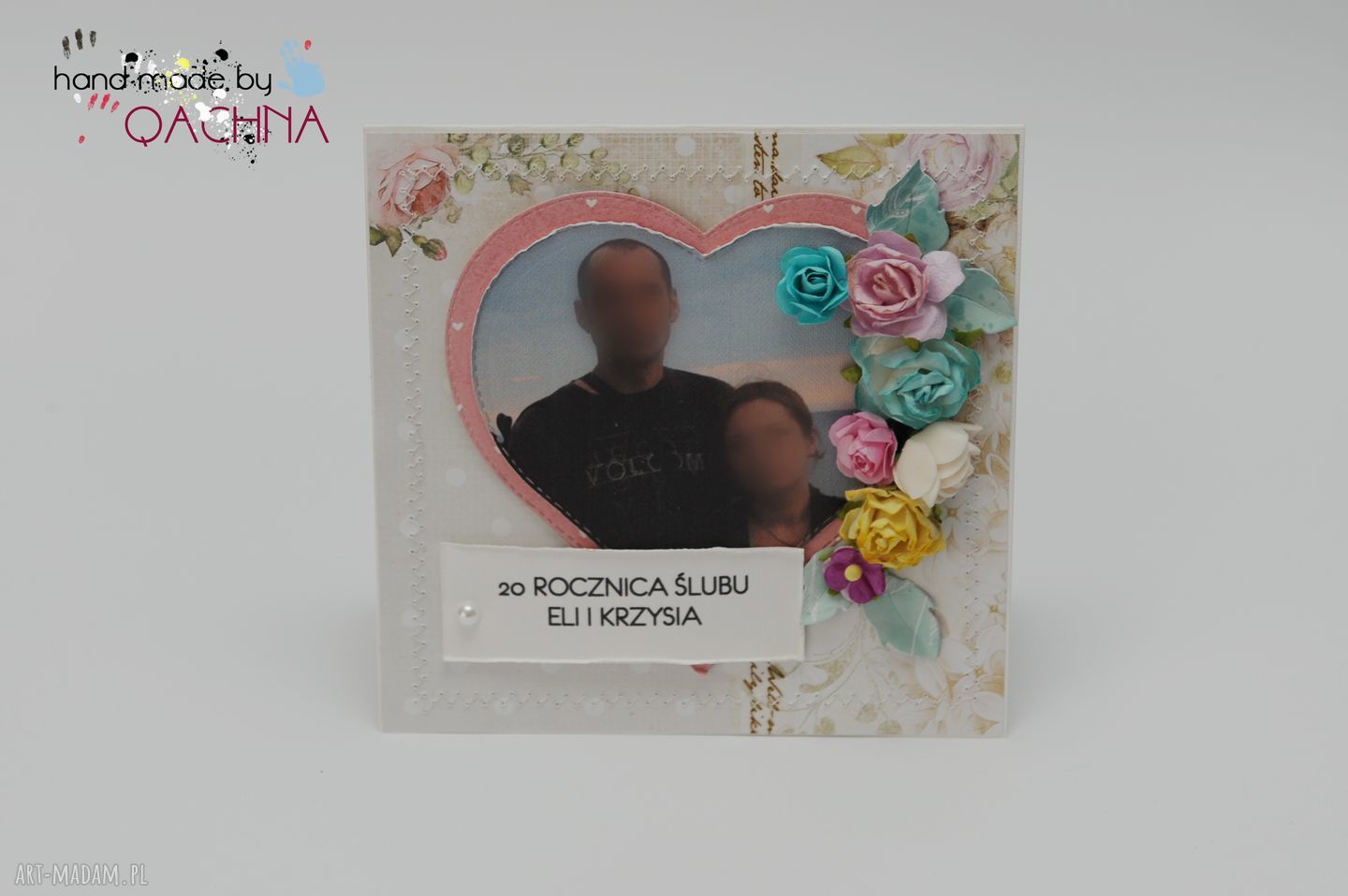 Album z kartką na rocznicę ślubu - personalizowany scrapbooking