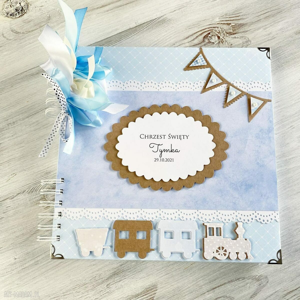 Zamówienie pani moniki album prezent 25x25 motyw kolejki imie