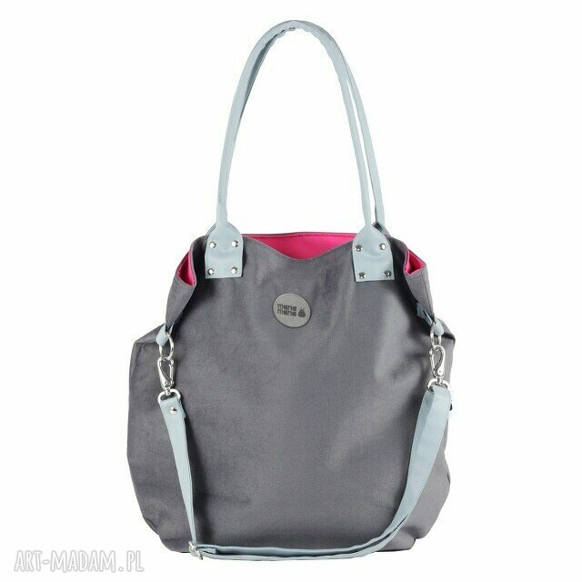 Torba szara light blue torebka fuksja alcantara zamsz uniwersalna