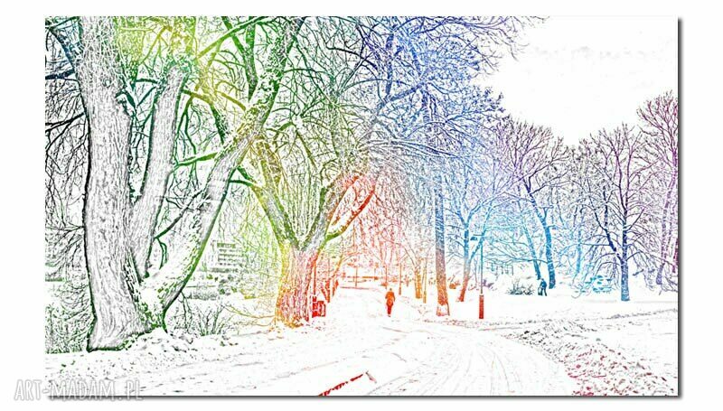 Kolorowy obraz Alejka 2 120x70 cm na płótnie Canvas - park