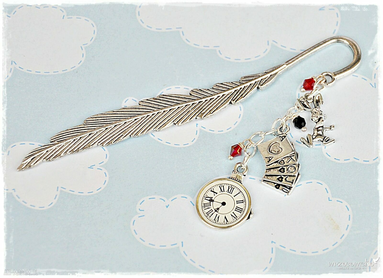 Alicja w Krainie Czarów zakładka do książki Handmade