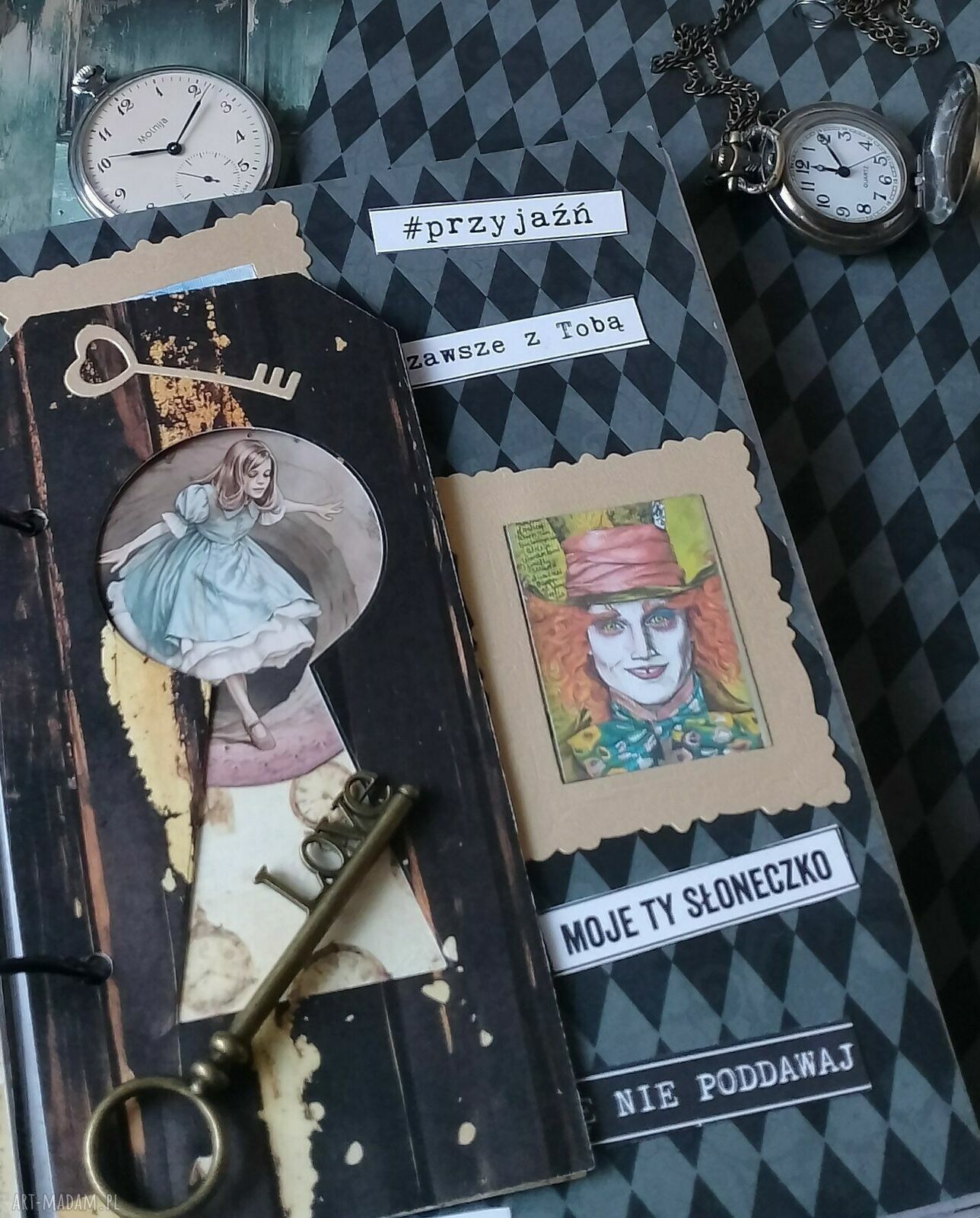 Pamiętnik A5 Alicja w Krainie Czarów - ręcznie wykonany notes