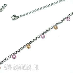 alloys collection choker line -cyrkonie pink nude