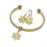 handmade bransoletki stal alloys collection - flower gold