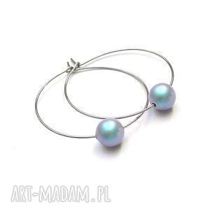 alloys collection pearls powder blue - kolczyki - turkusowe