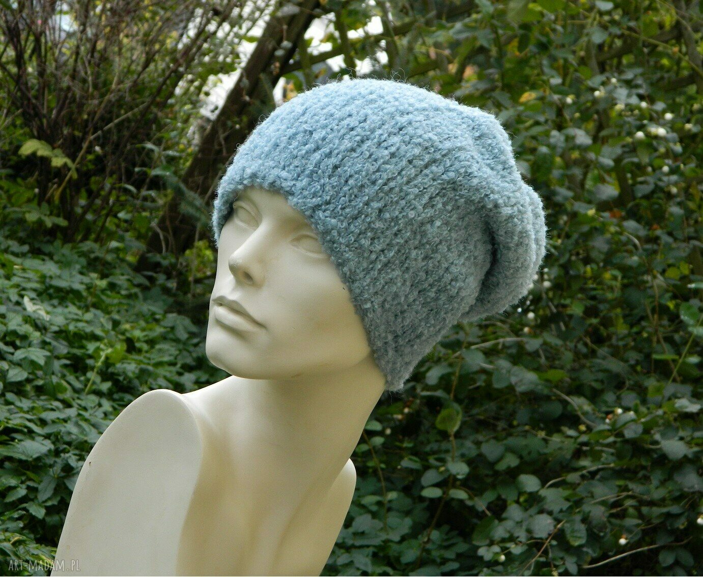 Alpaca boucle * efektowna zimowa czapka
