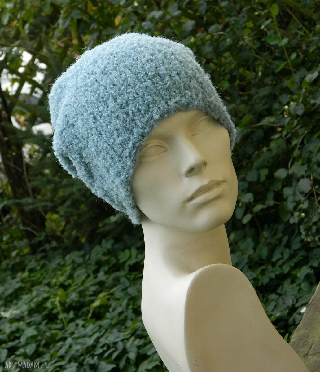 Alpaca boucle * efektowna zimowa czapka