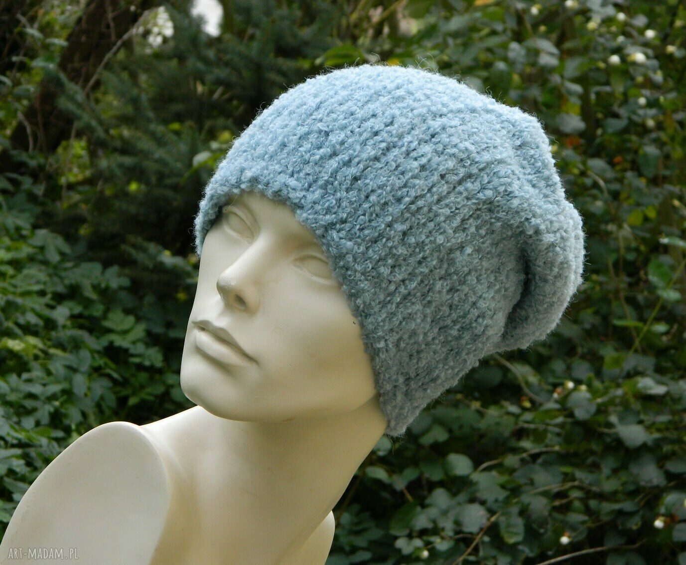 Alpaca boucle * efektowna zimowa czapka