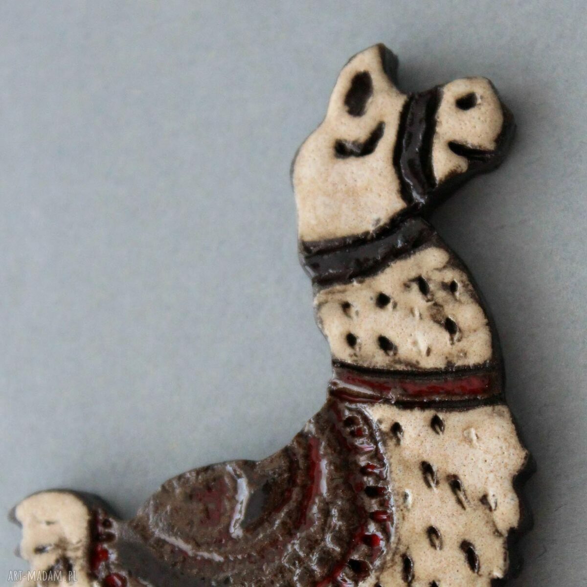 Broszka ceramiczna Alpaka - Kopalnia ciepla