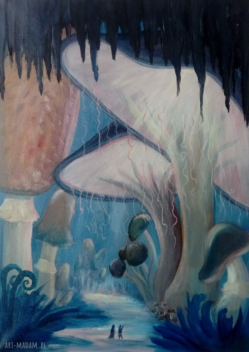 Amaniteantris - obraz olejny na płótnie 50x70 cm