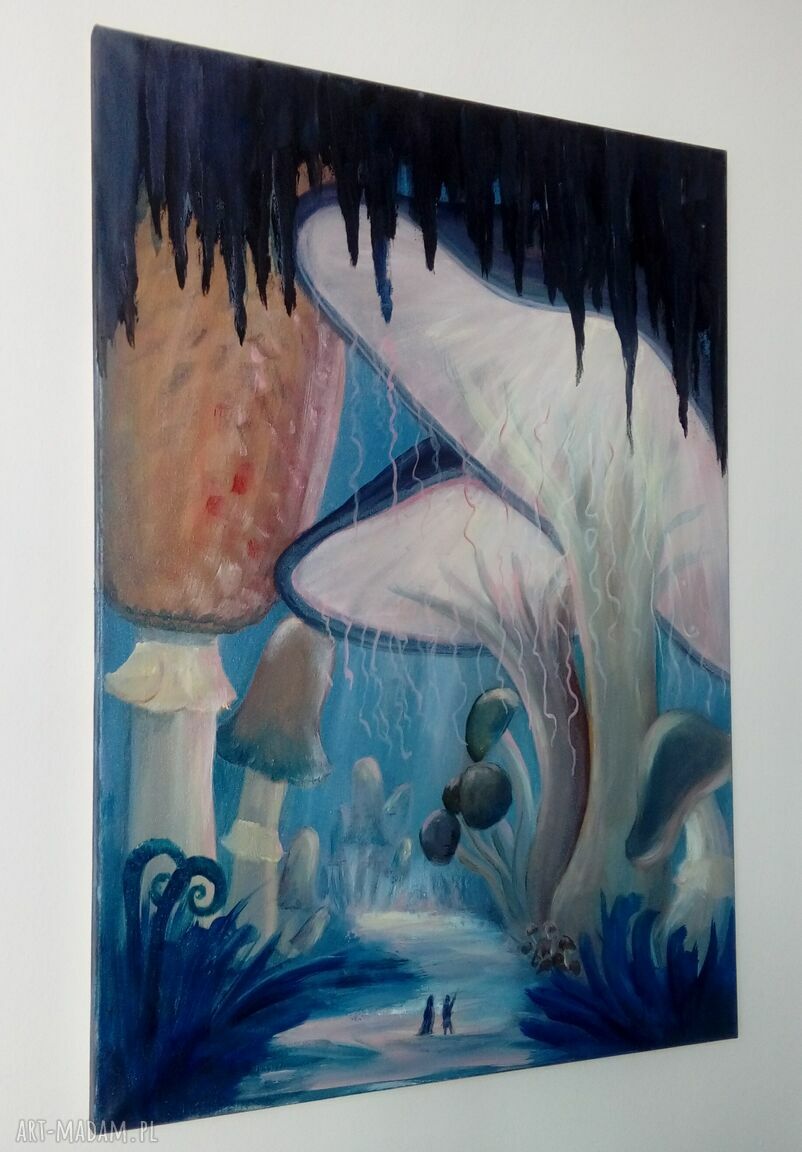 Amaniteantris - obraz olejny na płótnie 50x70 cm