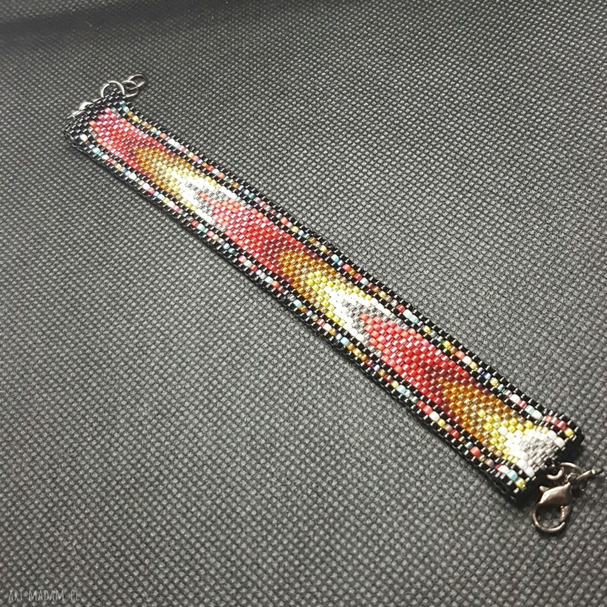 Bransoletka American Native - etno boho z koralików TOHO
