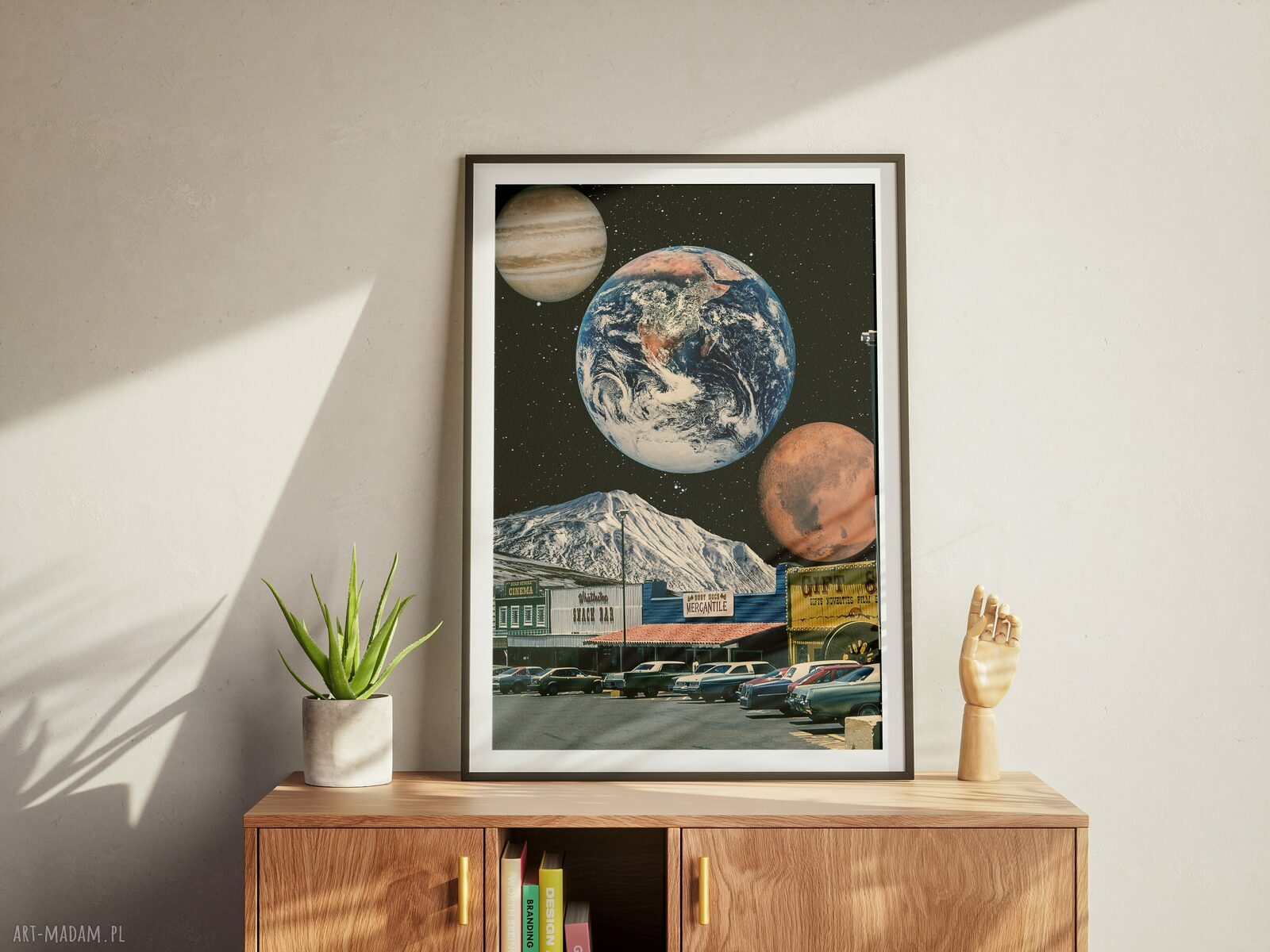 Plakat Amerykański Sen A3 (29,7x42 cm) - kolaż USA i kosmos