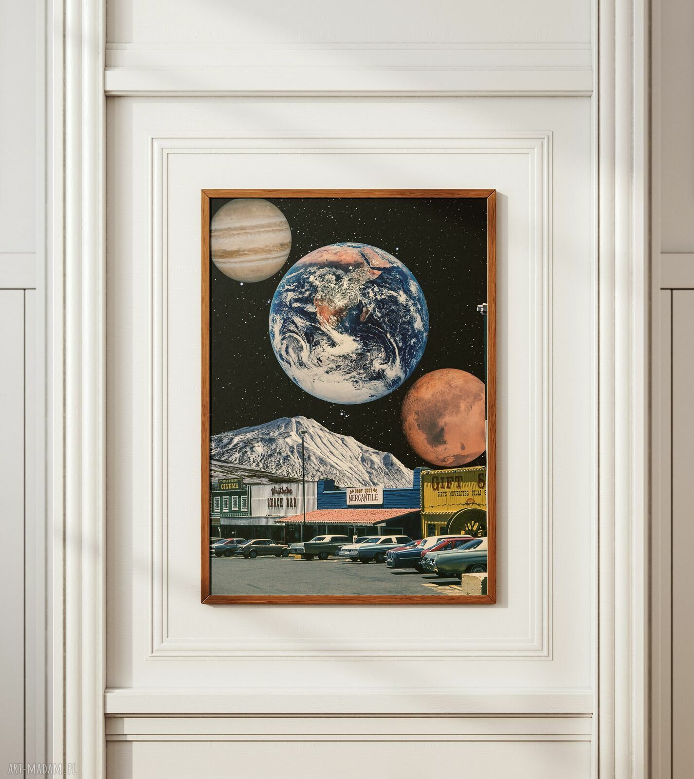 Plakat Amerykański Sen A3 (29,7x42 cm) - kolaż USA i kosmos