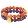 hand made bransoletki orange & violet set