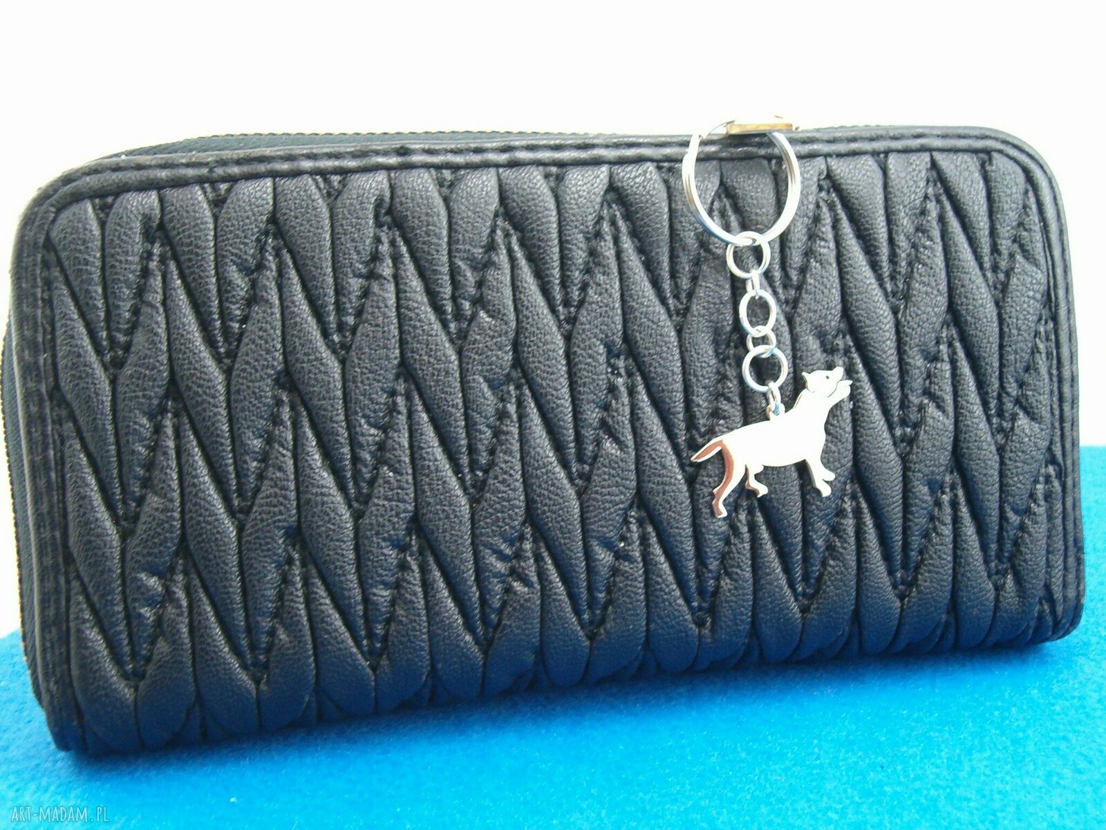 Brelok Amstaff ze srebra 925 - ręcznie wykonany