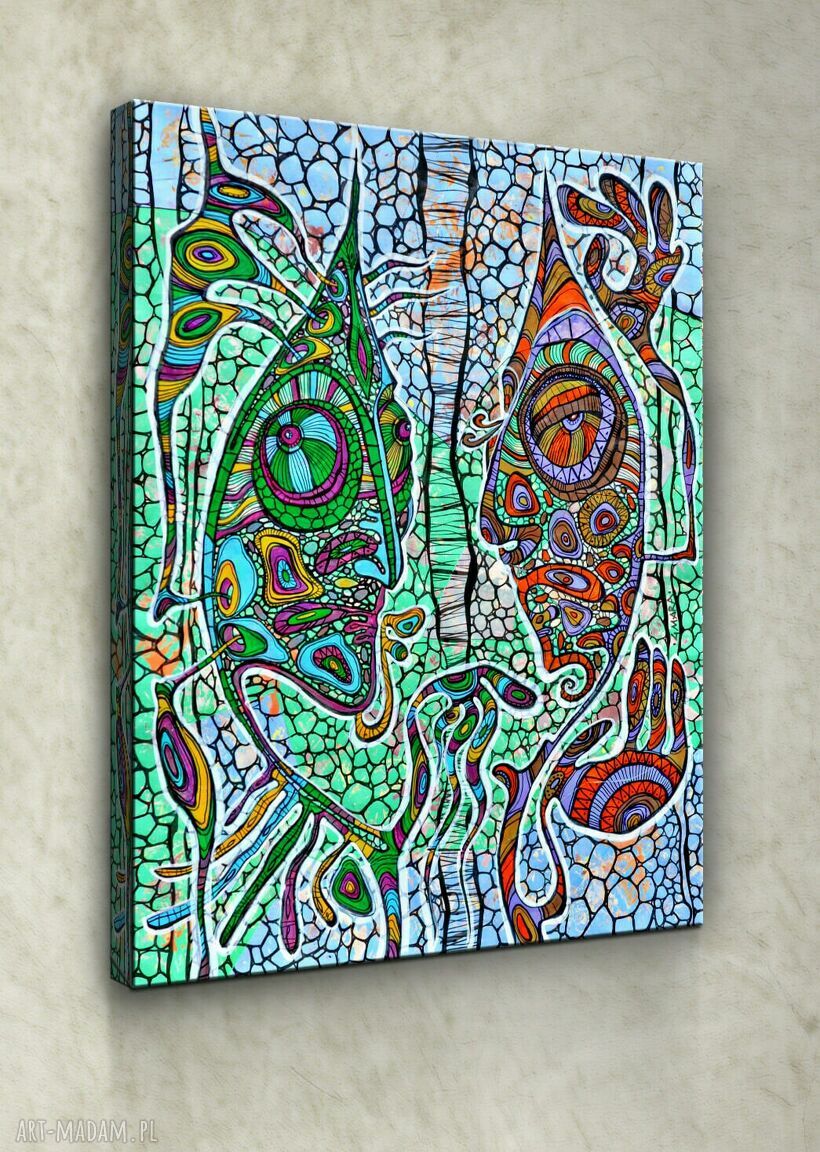 Amsterdamska rozmowa - obraz giclee na płótnie Canvas 4mara