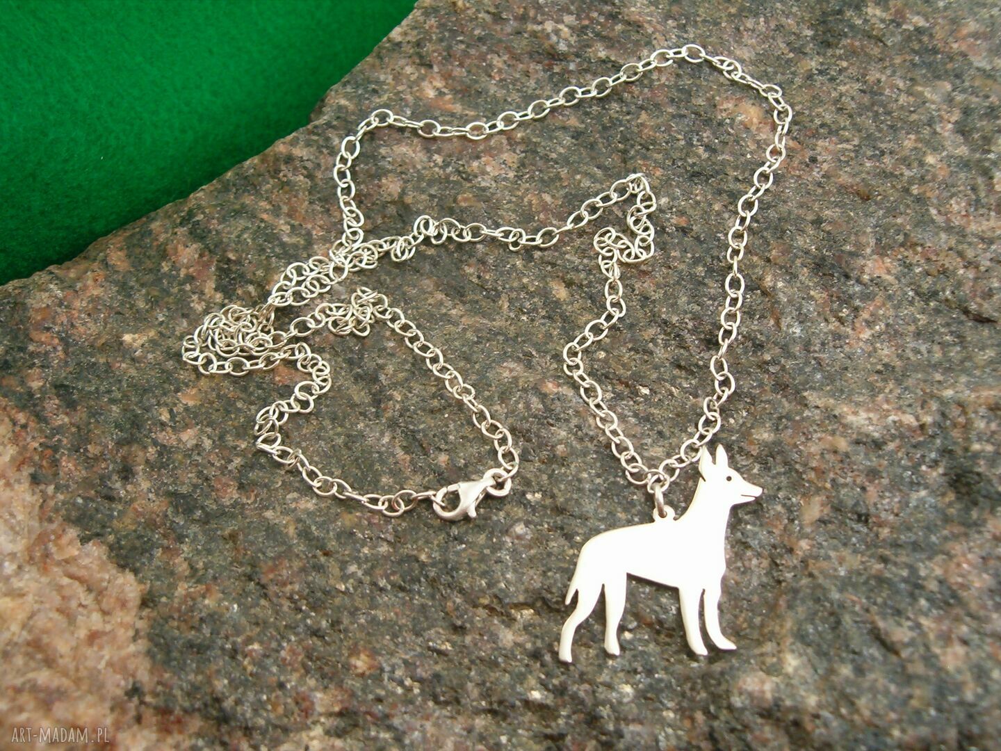English Toy Terrier - naszyjnik ze srebra 925 z motywem psa (nr 83)