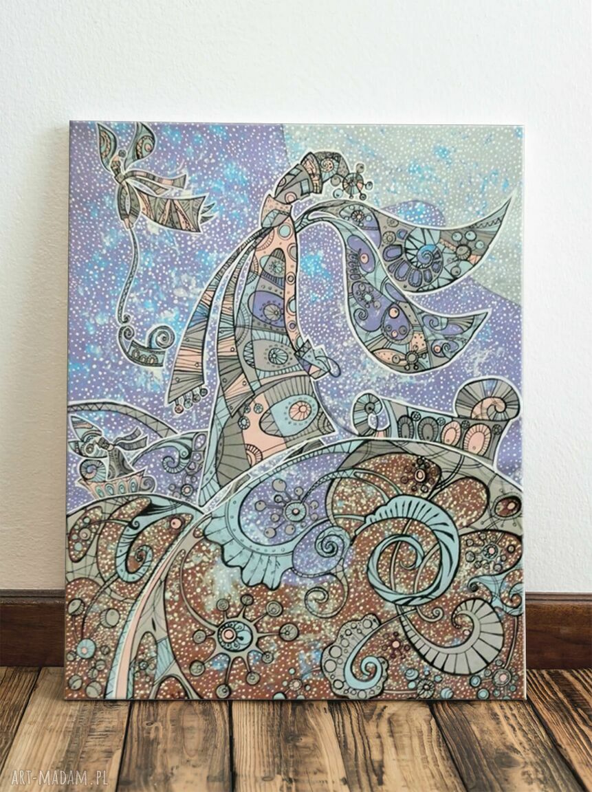 Anioł Bożego Narodzenia - obraz giclee na płótnie Canvas jako świąteczna dekoracja domu