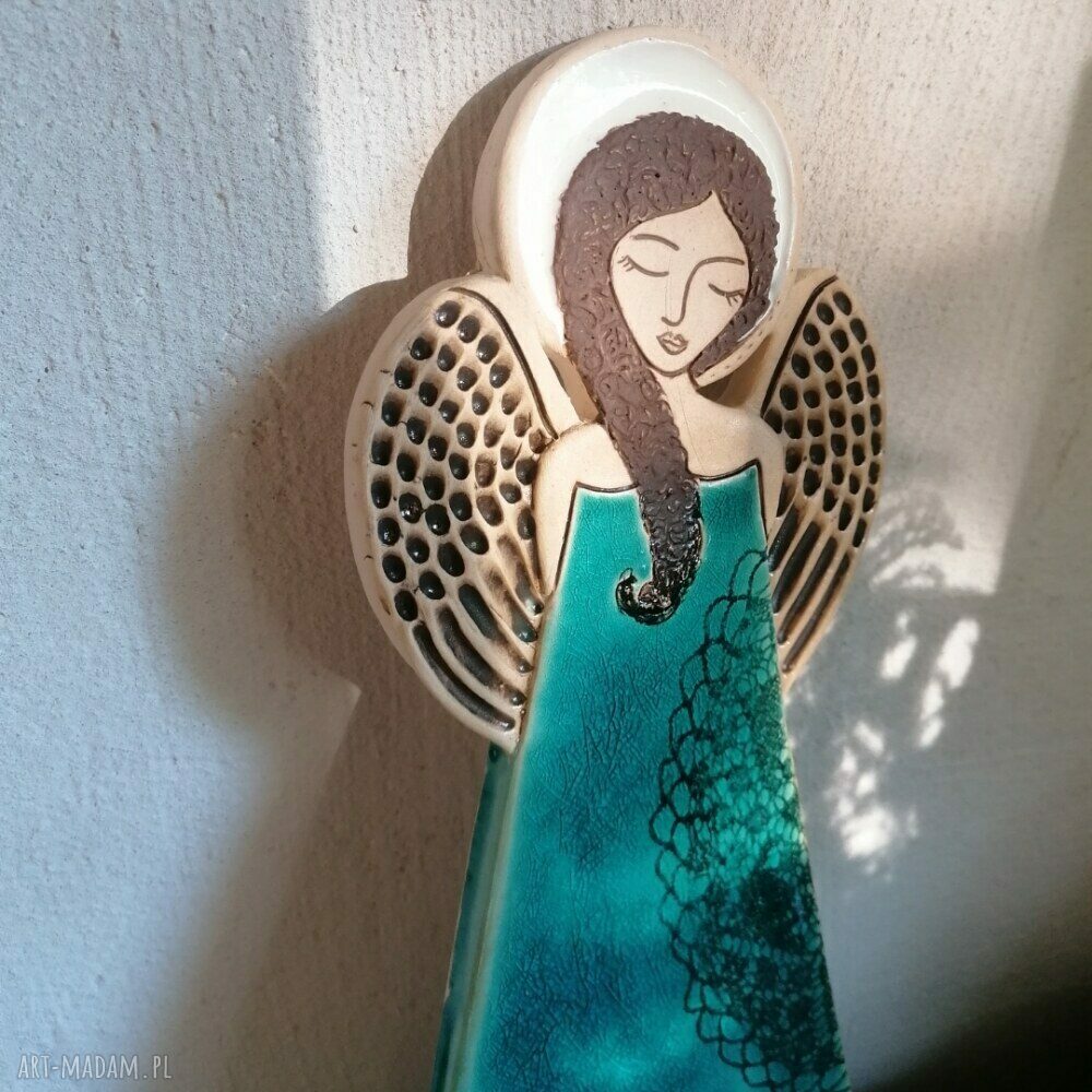 Anioł Ceramiczny - Pula Turkus