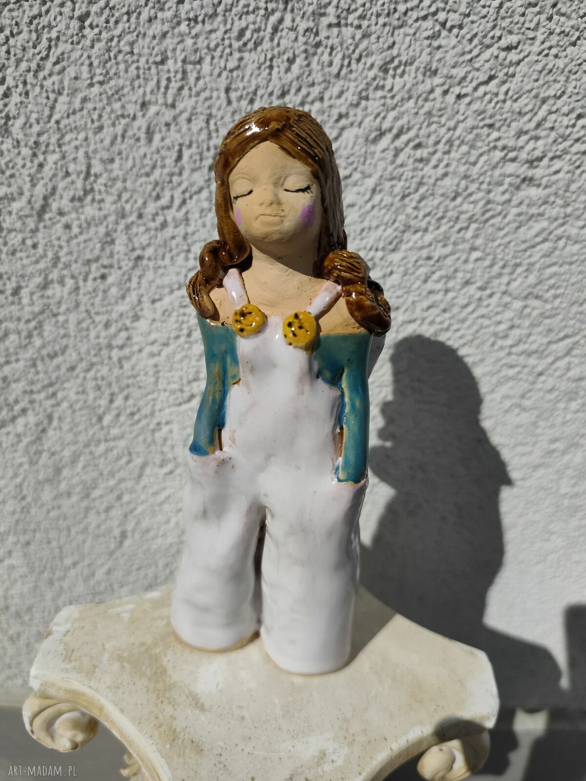 Anioł ceramiczny Wolna Chwila - prezent na Komunię i Chrzest