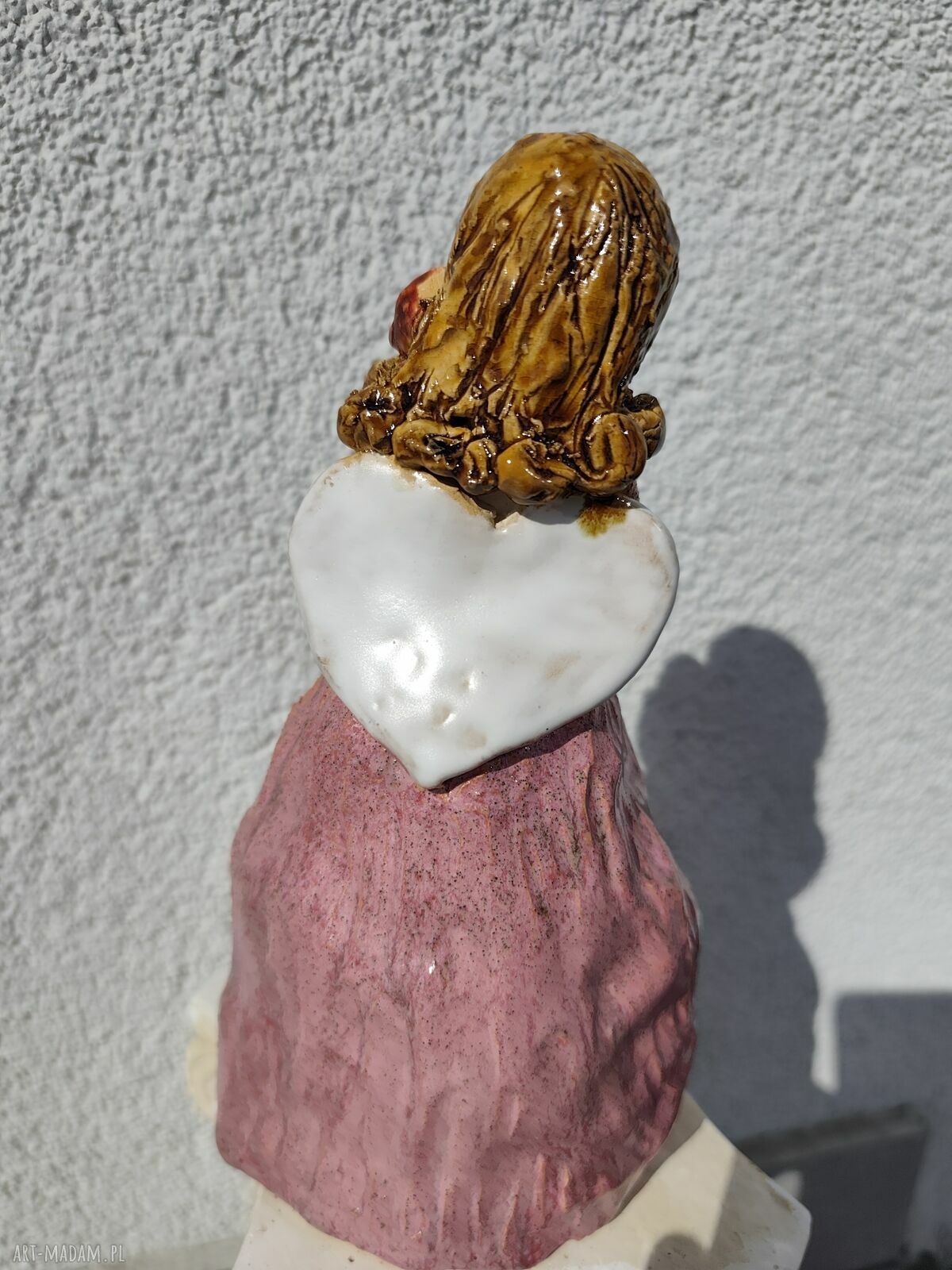 Anioł ceramiczny na komunię i chrzest - ręcznie wykonany