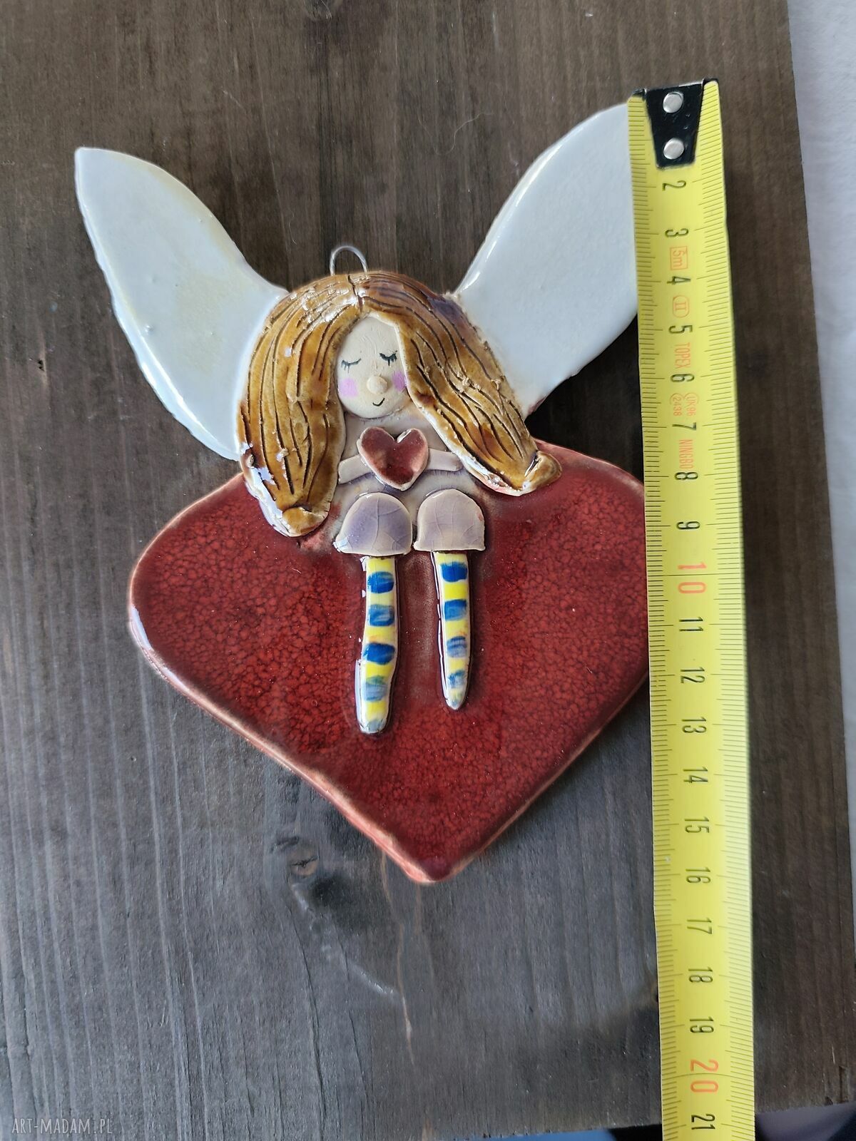 Anioł ceramiczny na chrzest i komunię - prezent Wolna Chwila