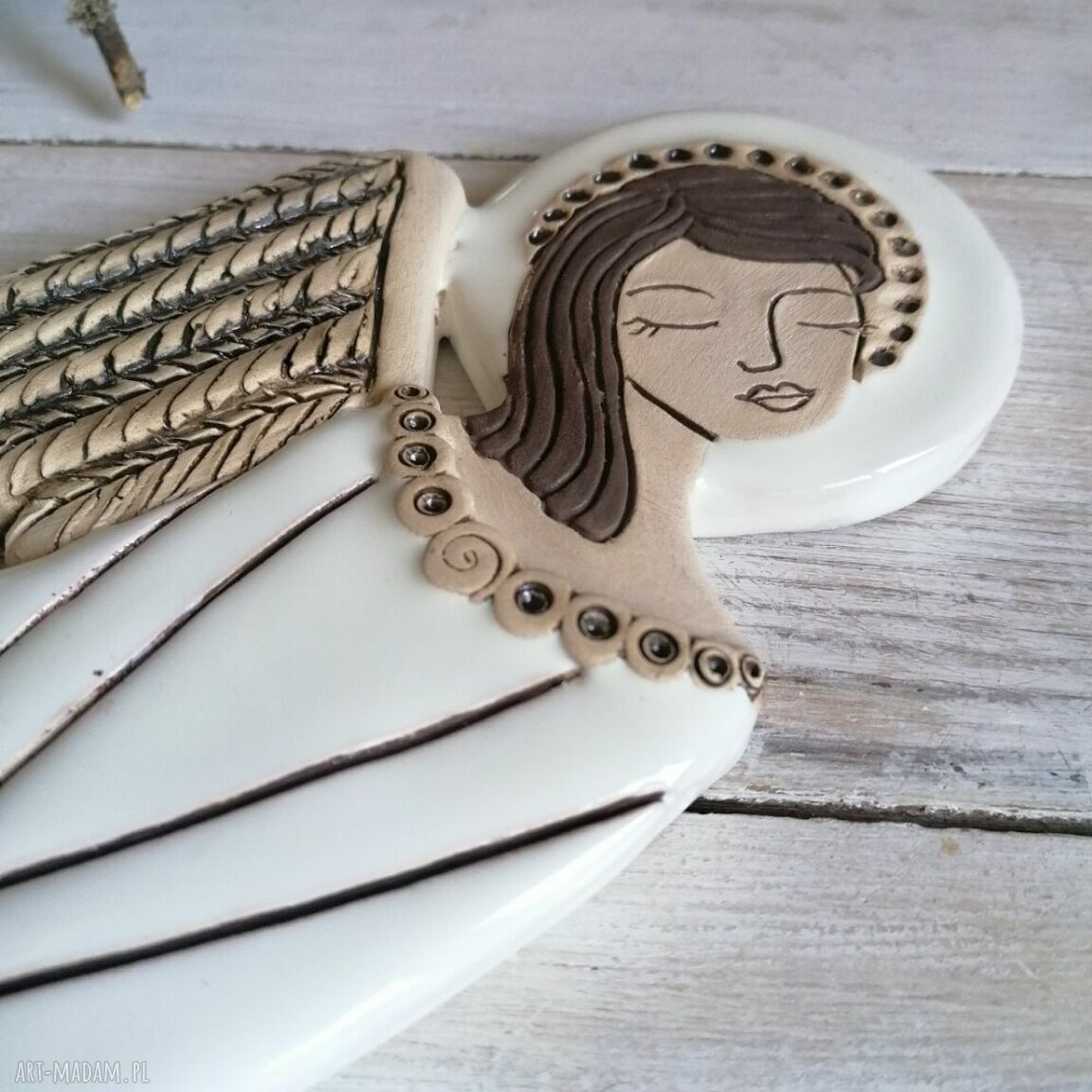 Anioł ceramiczny Skarda