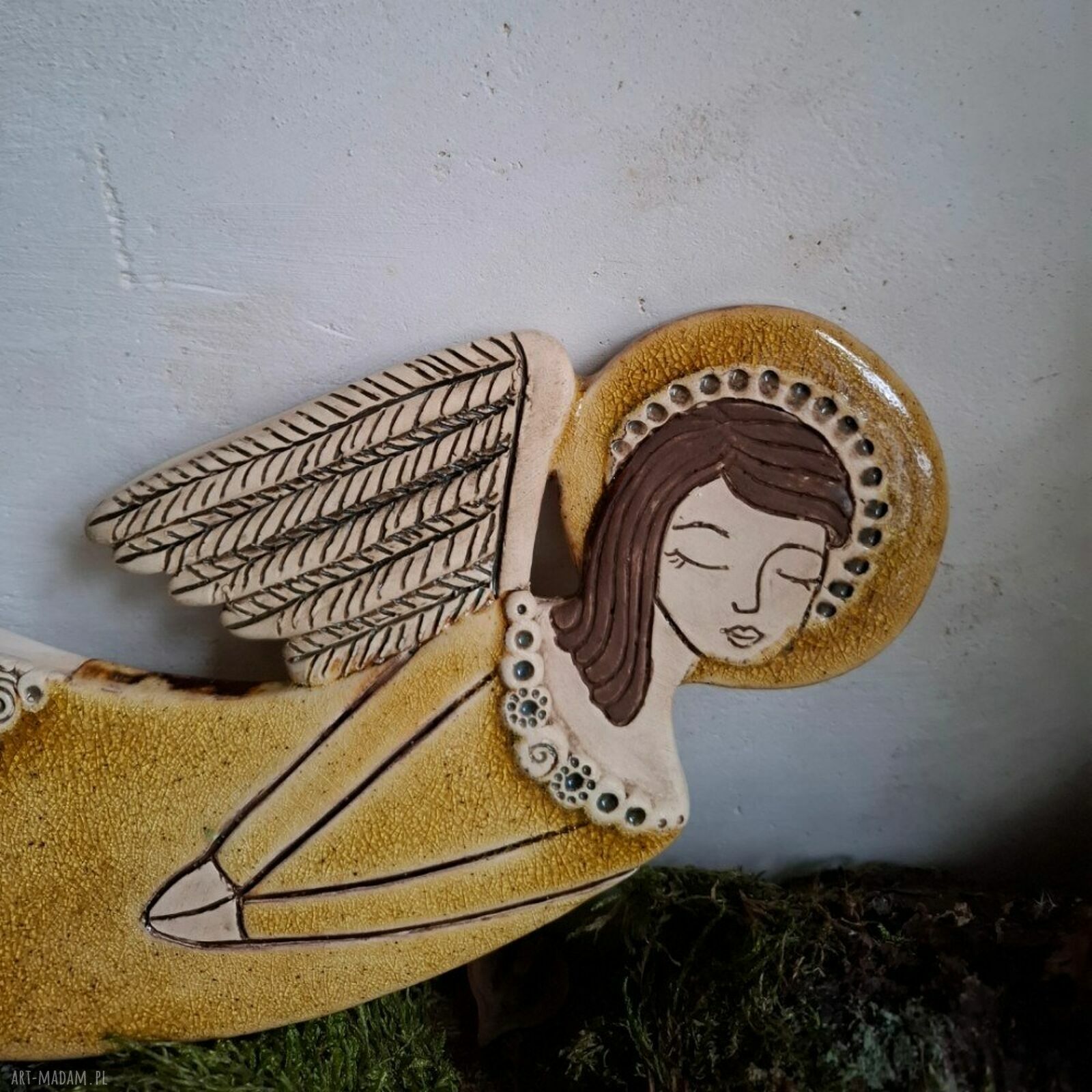 Anioł ceramiczny Skarda Zlata - prezent ślubny z dedykacją